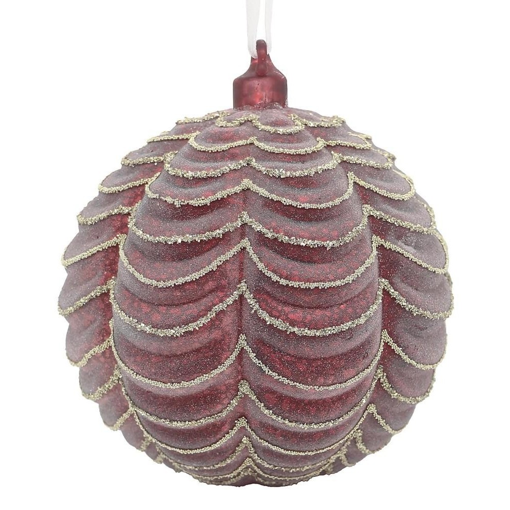 SFERA VETRO LAYERS ROSSO D.150